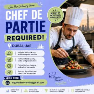 Chef de Partie Required in Dubai