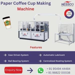 AED 26361, Boost Efficiency And Sustainability: Premium Paper Coffee Cup Making Machine In UAE