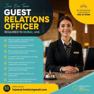 Guest Relations Officer Required in Dubai