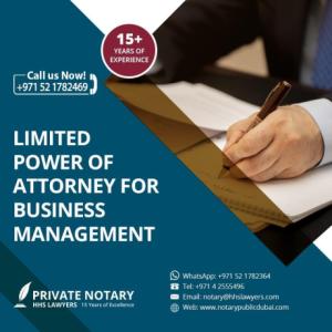 Limited Power of Attorney – Business Management