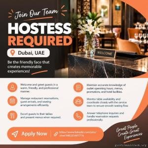 Hostess Required in Dubai