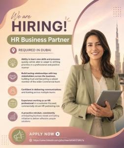 HR Business Partner Required in Dubai