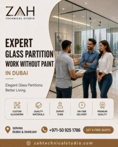 Expert Glass Partition Work Without Paint in Dubai