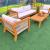 Outdoor wooden 5 seater garden sofa set
