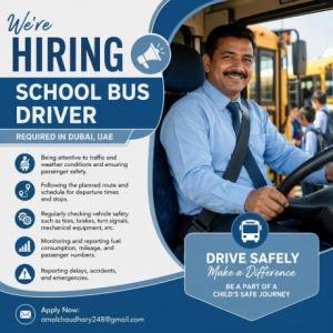 School Bus Driver Required in Dubai