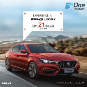 Rent MG 6 Luxury OMR 21 Per Day