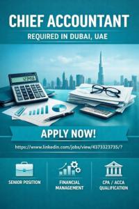Chief Accountant Required in Dubai
