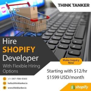 Hire Shopify Developers on a Monthly Basis- ThinkTanker