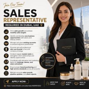 Sales Representative Required in Dubai