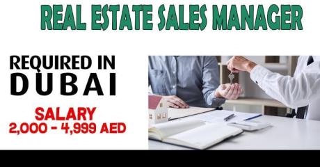 Real Estate Sales Manager Required in Dubai