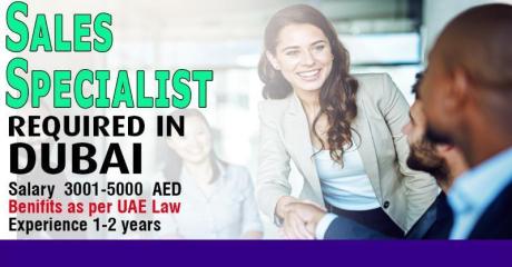 Sales Specialist Required in Dubai