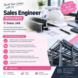 Sales Engineer Required in Dubai