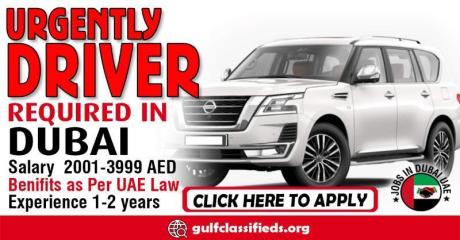 URGENTLY DRIVER REQUIRED IN DUBAI