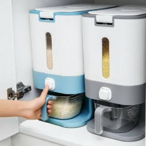 Rice Dispenser Storage Box Large Sealed Grain Container Organizer for Kitchen