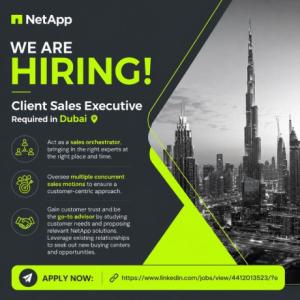 Client Sales Executive Required in Dubai