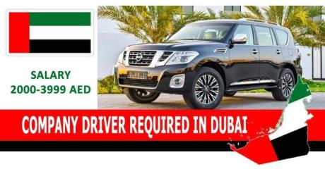 COMPANY DRIVER REQUIRED IN DUBAI
