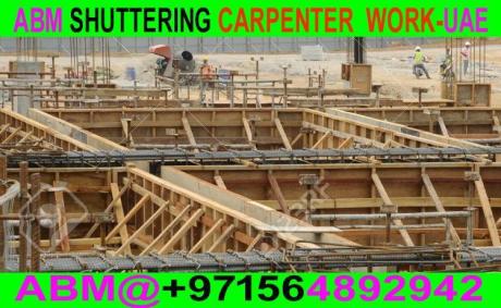 Shuttering Carpenter Work Contractor in ajman Sharjah Umm Al Quwain