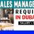 Sales Manager Required in Dubai