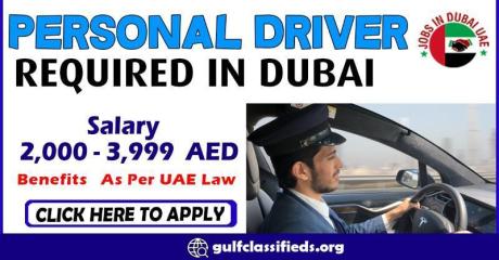 PERSONAL DRIVER REQUIRED IN DUBAI