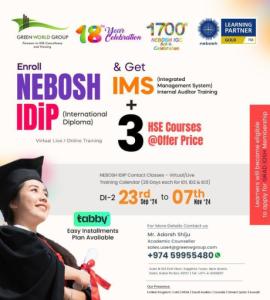 Get Ahead in Health and Safety NEBOSH IDip in Qatar