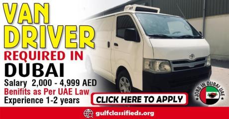 VAN DRIVER REQUIRE IN DUBAI